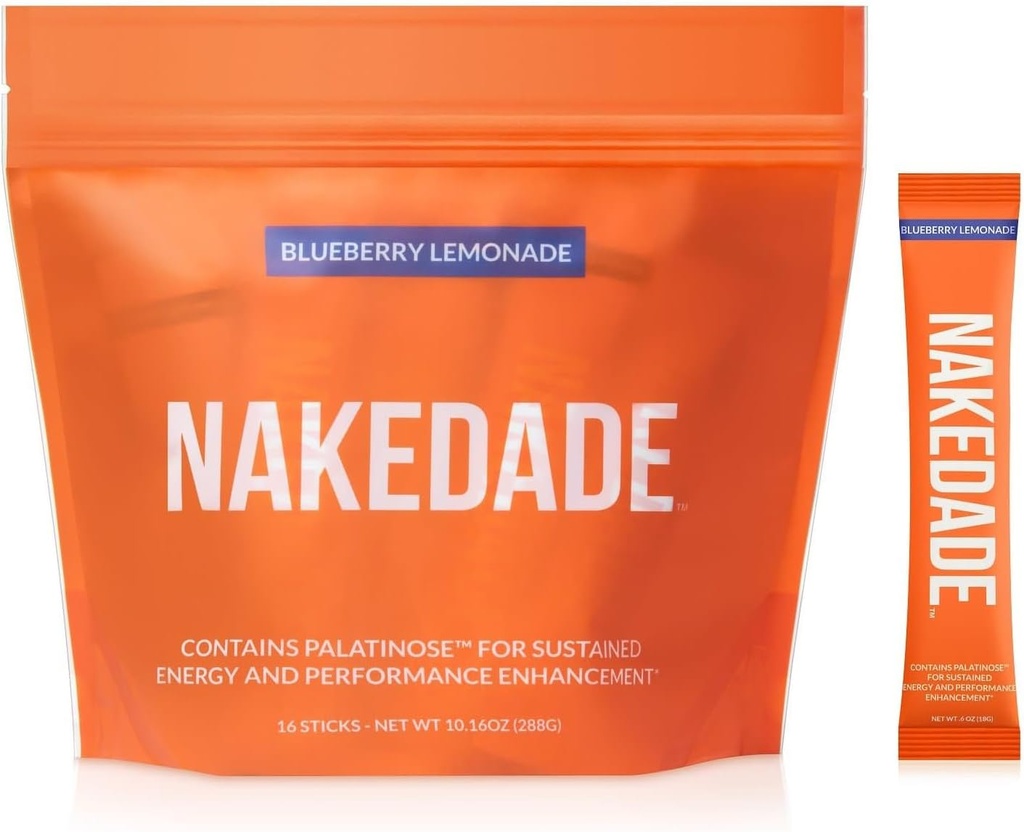 Çıplak Blueberry Lemonade - Performans Teşvik Spor Izgi Toz - Elektrolyte Toz - GMOs veya Yapay Tatlıcılar, Gluten-Free, Soy-Free, Dairy-Free – 16 Sticks