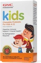 GNC Milestones Kids Chewable Probiyotik for Kids 4-12, 30 Chewable Tabletler, Destekler Digestive and Immune System