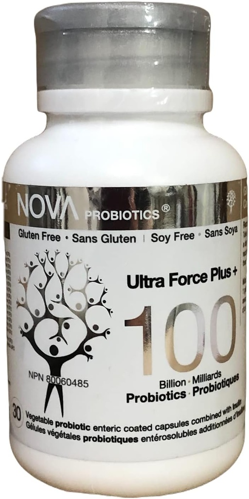 NOVA Probiyotiks Multi-Strain Ultra Strength Plus+ 100 Milyar Probiyotiks per Capsule-30 VCaps