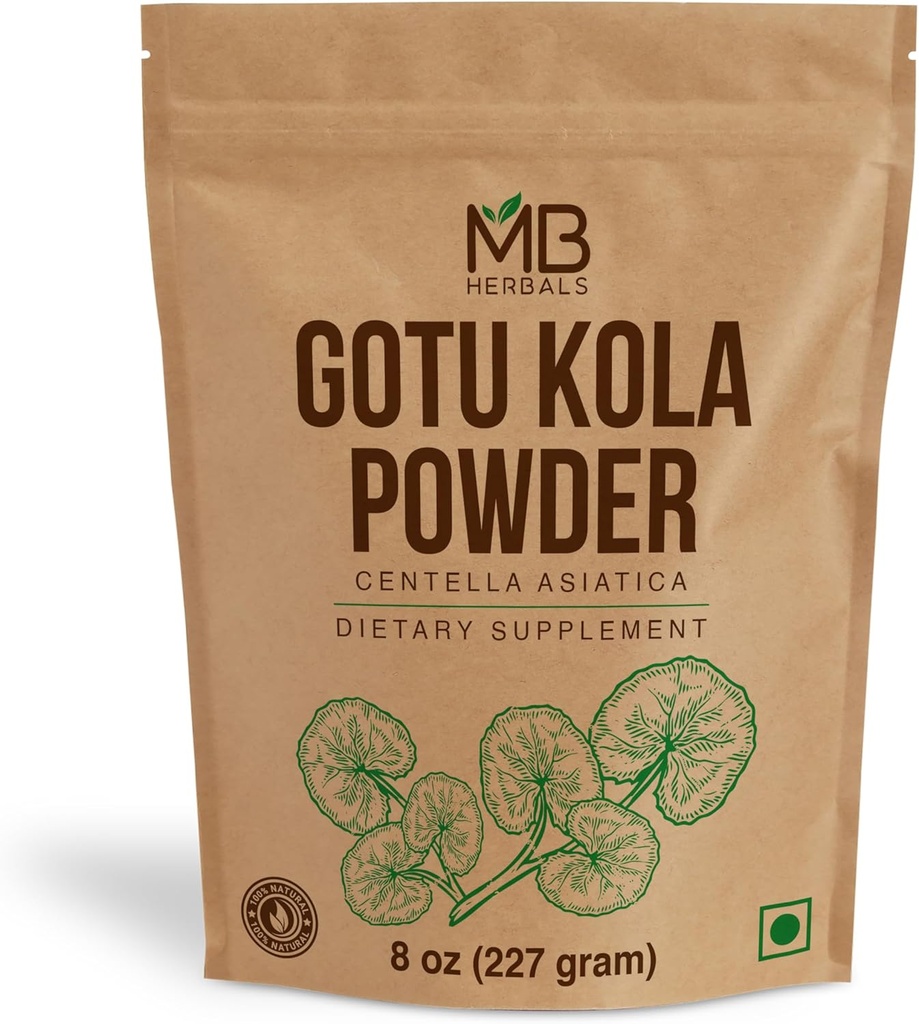 MB Herbals Gotu Kola Toz 8 oz (0.5 lb / 227 Gram) | Centella asiaticatica