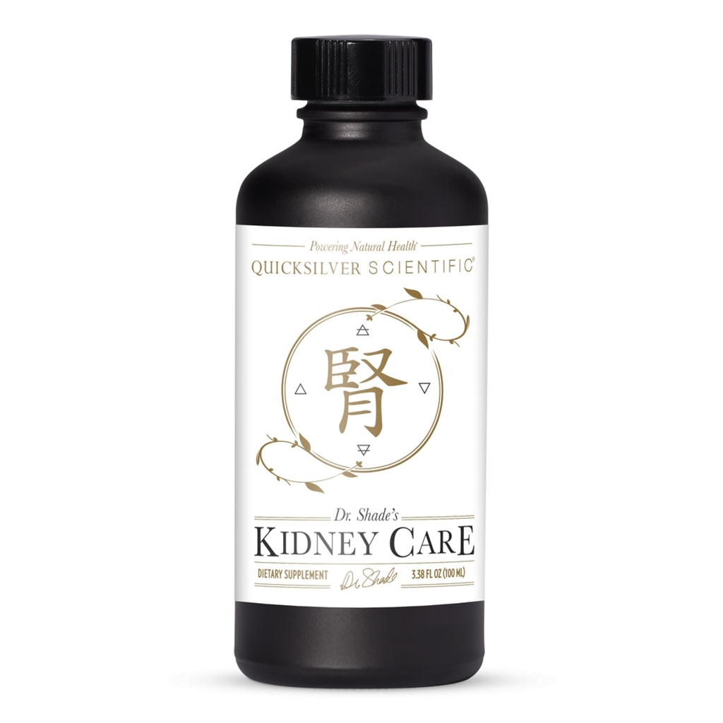Quicksilver Scientific Kidney Care - Kidney Cleanse & Lymphatic Drainage Supplements - Astragaloside IV Ekstraksiyon, Zhu Ling, Goldenrod, Ferulic Acid, He Shou Wu & Dandelion Leaf (3.38oz / 100 ml)