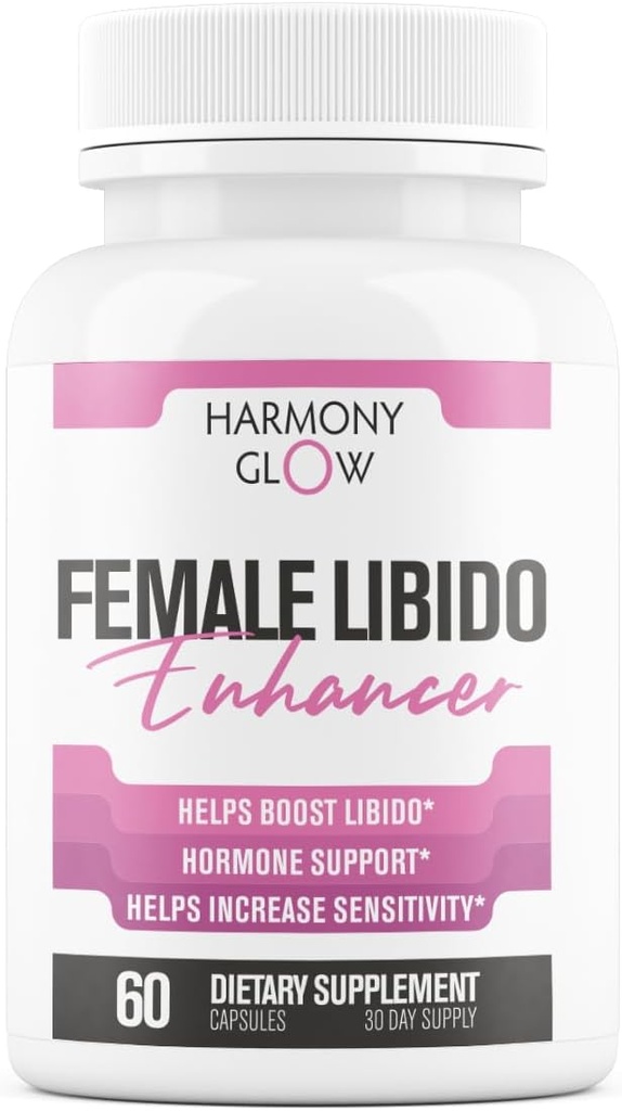 Harmony GIow: Kadınlar için Yeni Libido ATM | Boost Desire, Mood, Enerji, Hassasiyet | Tribulus, Muira Puama + 12 Daha Fazla Ultra Güçlü Malzemeler | Doğal & Güvenli 3. Parti Test Edildi - 60 Capsules