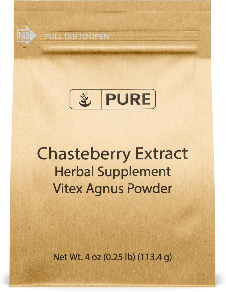 PURE ORIGINAL INGREDIENTS Chasteberry Extract (4oz) Vitex Agnus-Castus Ağacı, Non-GMOMOIENTS