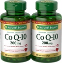 Nature's Bounty CoQ10 200 mg Softgels, Heart Health & Cellular Energy Support, Twin Pack, 160 Hızlı Yayın Softgels