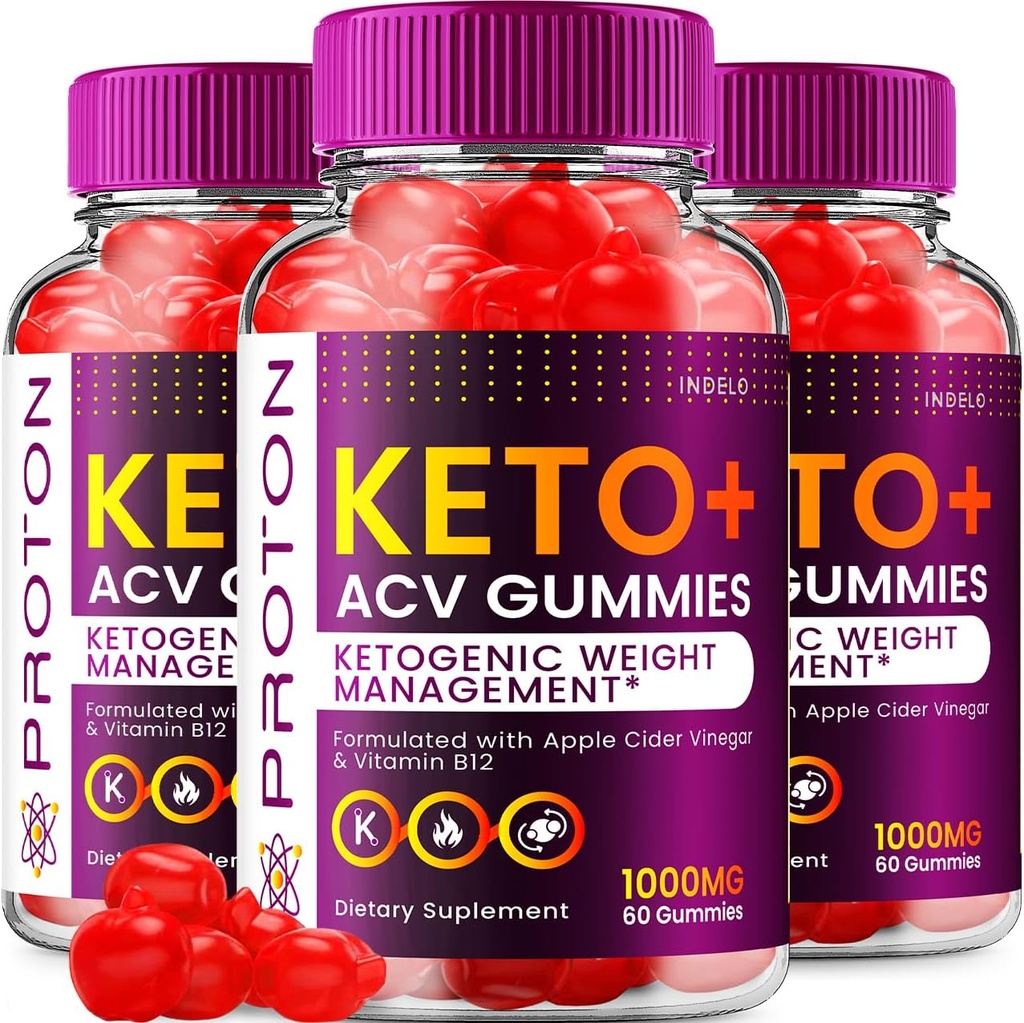 (3 Pack) Proton Keto ACV Gummies Gelişmiş, Proton Keto + ACV Gummies 1000 mg, Protein Keto + ACV Apple Cider Vinegar Gummy Proton Gummies Yorumlar, Proton DW+ACV Vitamin B12 (180 Gummies)