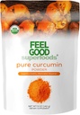 FEEL GOOD Superfoods Pure Curcumin Toz, Organik, Non-GMO, Vegan from Bulk Ground Turmeric Root from India, Curcuma Longa Ortak Supplement, 5 ozma