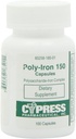 Dietary Supplement - Poly Iron Capsules 150 mg (100 caps per bottle) by Cypress Pharmaceutical #185-01 (1 Bottle of 100 Caps)