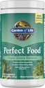 Garden of Life Perfect Food Super Green Formula - 30 Μερίδες, 45 Superfoods, Πράσινα, Φρούτα και Veggie Juice Superfood Συμπλήρωμα σκόνης, Προβιοτικά, Βιολογικά Spirulina για Dibestion και Ανοσοποιητική Υγεία