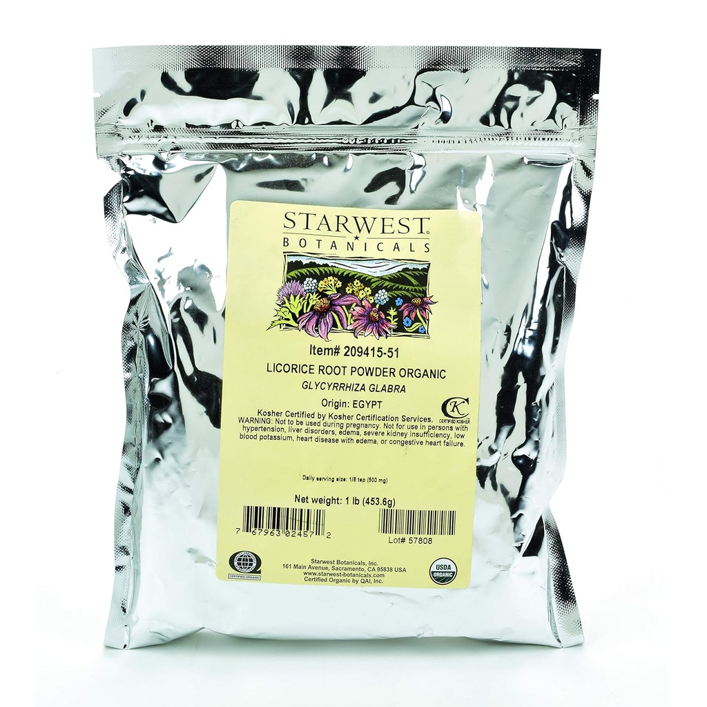 Starwest Botaniks Organik Licorice Root Toz, 1 Pound