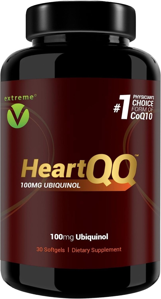 HeartQ YÜKSEK Abxia Ubiquinol (QH), Active CoQ10 300% Greater Abors, 1 Önerilen CoQ10. 100 mg of Ubiquinol (Vegetarian Softgels)