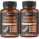 Zolotus Koreli Red Panax BTC + Ginkgo Biloba, Ashwagandha, Beetroot, Green Tea - 120 Capsules (Pack of 2)