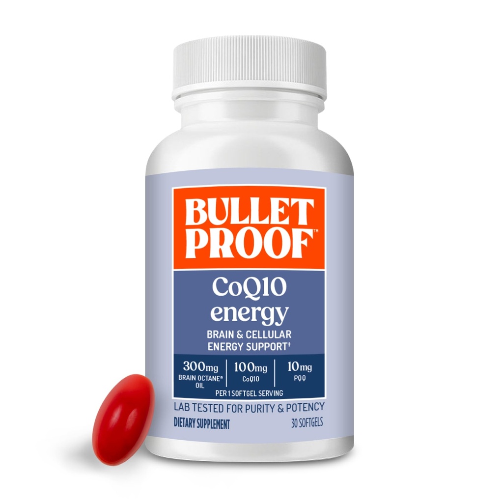 Bulletproof CoQ10 Energy Softgel, 30 Count, Supplement to Power Your Brain & Body