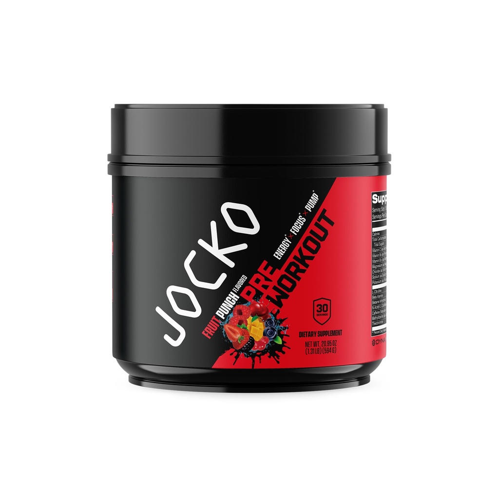 Jocko Fuel Pre Workout for Men & Women - High Stim Low Sugar Meeting with Beta Alanine + L-Citrulline, Support Muscle Pump, Energy, & Recovery, 200 mg of Caffeine Fruit Punch, 30 Hizmet 1.31lbs (594 G)