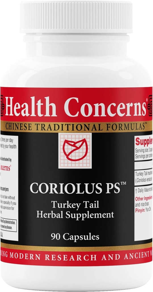 Sağlık Endişeleri Coriolus PS – Türkiye Immune Support & Gut Health – Microbiome Balance – Soğutma Çin Herb – 1500 mg Türkiye Kulübe – 90 Capsules