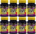 Masonlar Folic Asit B-6 & B12 Kalp Sağlığı Formula 90 Tabletler Şişe Paketi Için Toplam 720 Tablet