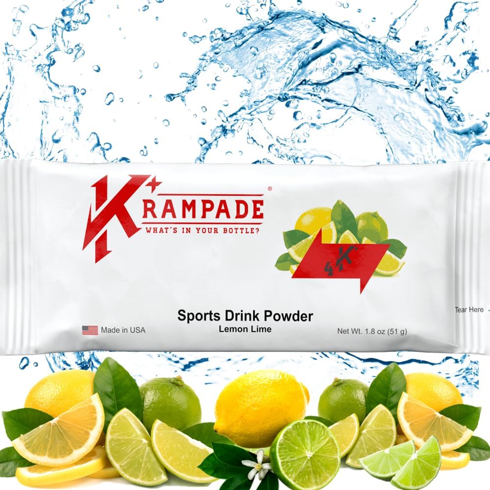 Krampade Electrolytes Powder Potassium Supplement - 4000 mg K+, >4X More Than Coconut Water | Instant Cramp Relief | Hydration Powder