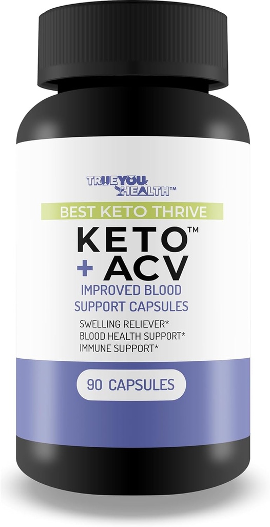 Best Keto Thrive Keto + Acv Βελτιωμένες κάψουλες υποστήριξης αίματος - Best Keto Friendly Blood Balance & Blood Flow Supplement for Blood Health, Sugar Health, Immune Support, & Healthy Swelling Response