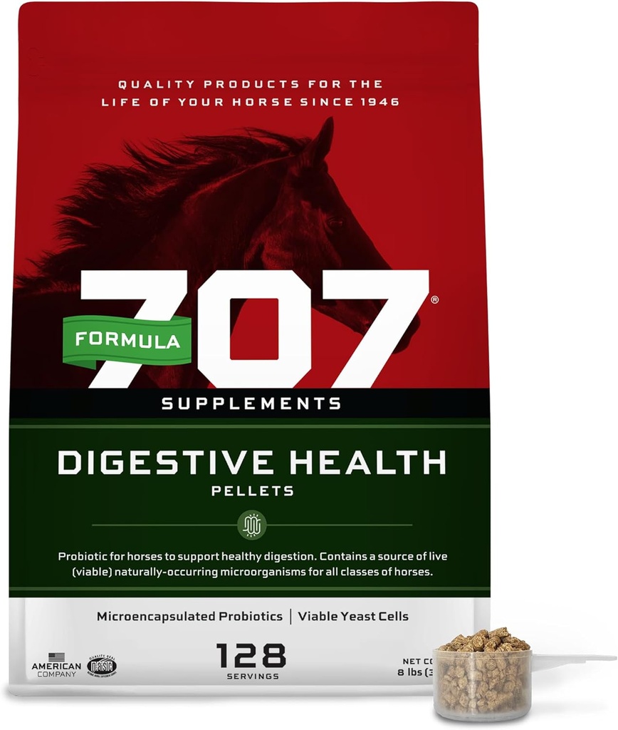 Formula 707 Digestive Health Equine Supplement, 8lb Τσάντα – Προβιοτικά, Πρεβιοτικά και Digestive Ένζυμα για άλογα