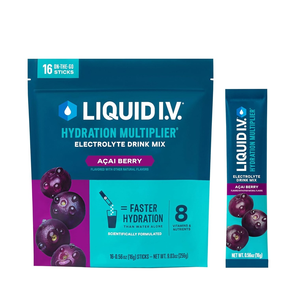 Liquid I.V.® Hydration Multiplier® - Açai Berry - Πακέτα σκόνης ενυδάτωσης 