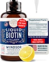 Υγρή βιοτίνη για την ανάπτυξη μαλλιών Collagen - Biotin Liquid 10.000mcg Collagen 5.000mcg Επιπλέον δύναμη Υγρό - Υγρό κολλαγόνο και βιοτίνη σταγόνες για την ανάπτυξη μαλλιών - Βιοτίνη και κολλαγόνο σταγόνες για τις γυναίκες - 2oz