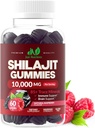 Shilajit Gummies 10.000 mg for Men & Women - maksimum Kuvvetli Saf Himalaya Shilajit, Gluten-Free, Non-GMO, 100% Vegetarian - Natural Raspberry Flavor - 60 Count