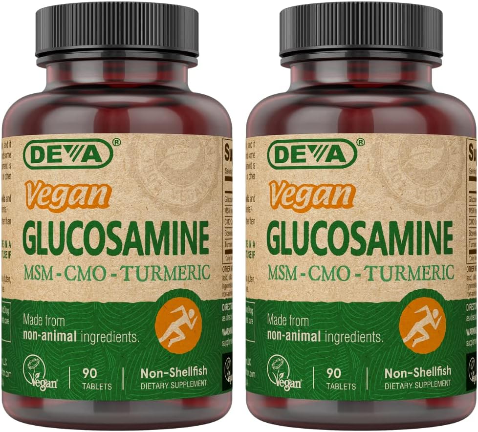 DEVA Vegan Glucosamin-MSM-CMO & Turmeric Supplement - Gluten Ücretsiz Plant Temel Beslenme Supplement - 90 Tabletler ( 2)