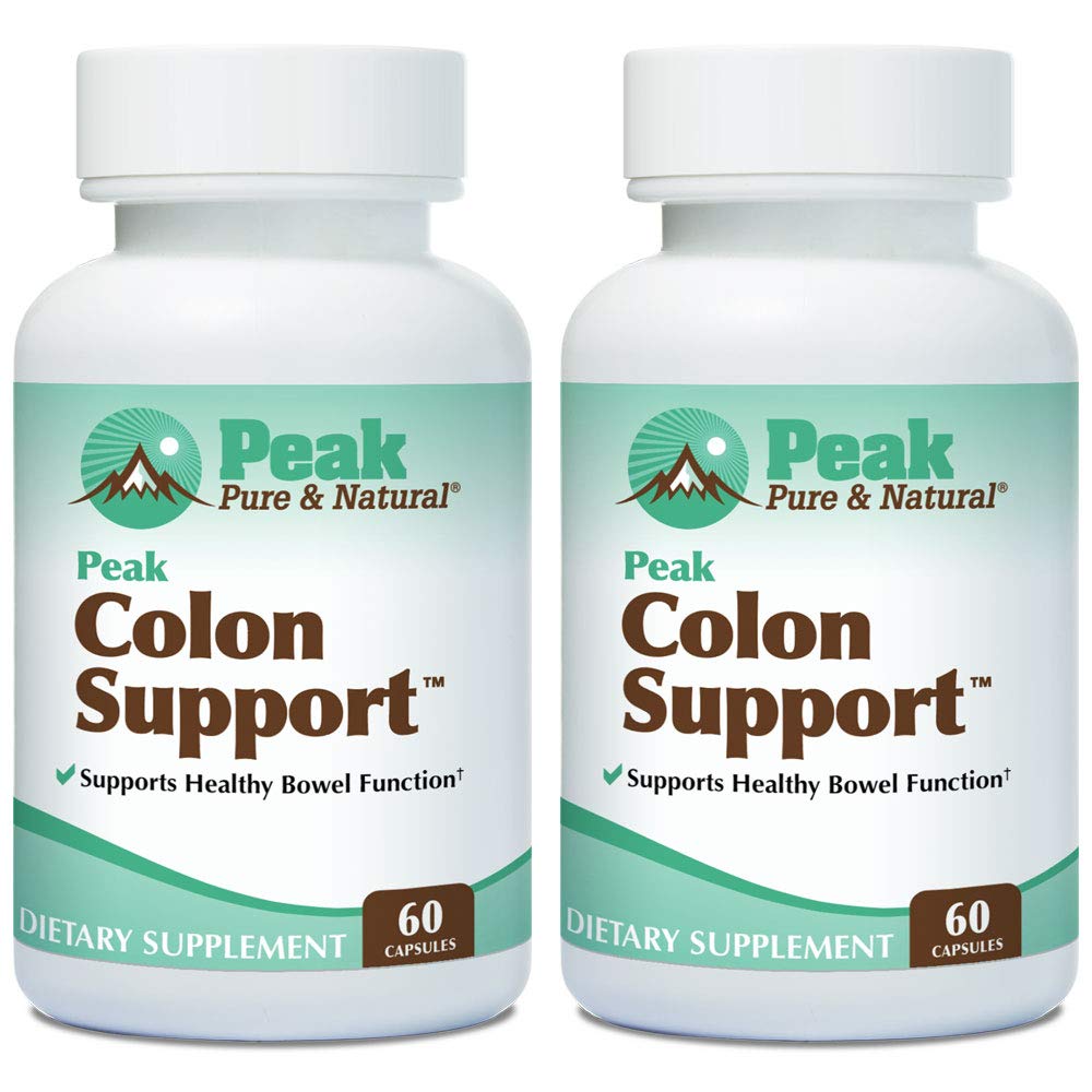 Peak Pure & Natural Colon Support - Kolon Temiz ve Detox Supplement for Digestive Health - Gut Health Support with Inulin and Senna Leaf Extracts - with Fiber, Prebiyotiks, and Probiyotiks - 2 Pack