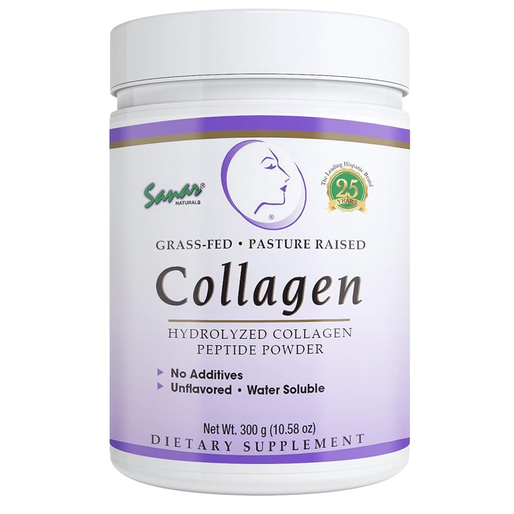 Sanar Naturals Collagenvor Toz, Unflavored - Saç, Skin, Nail, Ortak Destek - Wrinkles'i azaltır ve Skin Elastikliği geliştirin - Hydrolyzed Collagen Supplement, 10.58 ozed