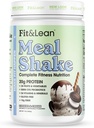 Fit & Lean Meal Shake, Fat Yanma Meal Yenileme, Protein, Fiber, Probiyotikler ve Organik Meyveler & Sebzeler, Kurabiyeler ve Krem, 1lb, 10 Mayıs Konteyner İçeriyor