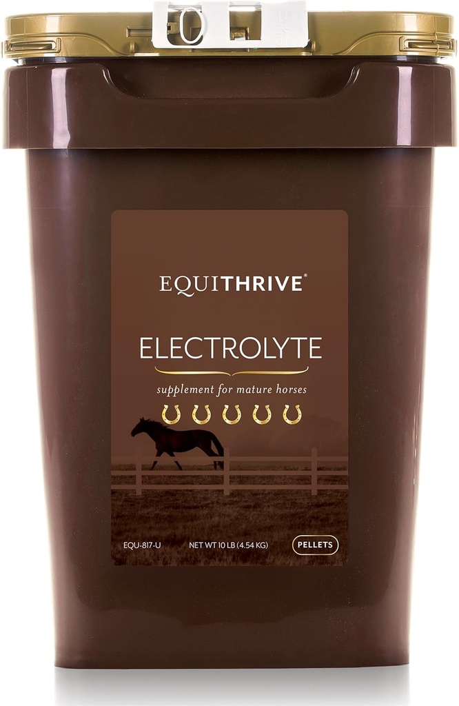 Equithrive Horse Electrolyte Pellets, Vitamins and Minerals Supplement, Equine Feed Supplies for Training and Competition, 10 lbs, 50 Day Supply