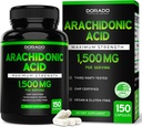 Arachidonic Acid Supplement 1500mg (150 κάψουλες) - Μύες και δύναμη συμπλήρωμα για τη μυϊκή μάζα & την αποκατάσταση για άνδρες & γυναίκες - Χωρίς γλουτένη & μη-ΓΤΟ - 3ο μέρος δοκιμαστεί - (150 κάψουλες)