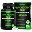 Arachidonic Acid Supplement 1500mg (150 κάψουλες) - Μύες και δύναμη συμπλήρωμα για τη μυϊκή μάζα & την αποκατάσταση για άνδρες & γυναίκες - Χωρίς γλουτένη & μη-ΓΤΟ - 3ο μέρος δοκιμαστεί - (150 κάψουλες)