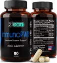 ELEAN Immuno PWR - εμπλουτισμένο με ψευδάργυρο, σελήνιο, αμινο οξύ Λυσίνη και εκχύλισμα ρίζας Astragalus για σύνθεση κολλαγόνου, υγεία θυρεοειδούς, ορυκτή υποστήριξη, ενέργεια και ανοσοποιητική υγεία 90 κάψουλες Veg.