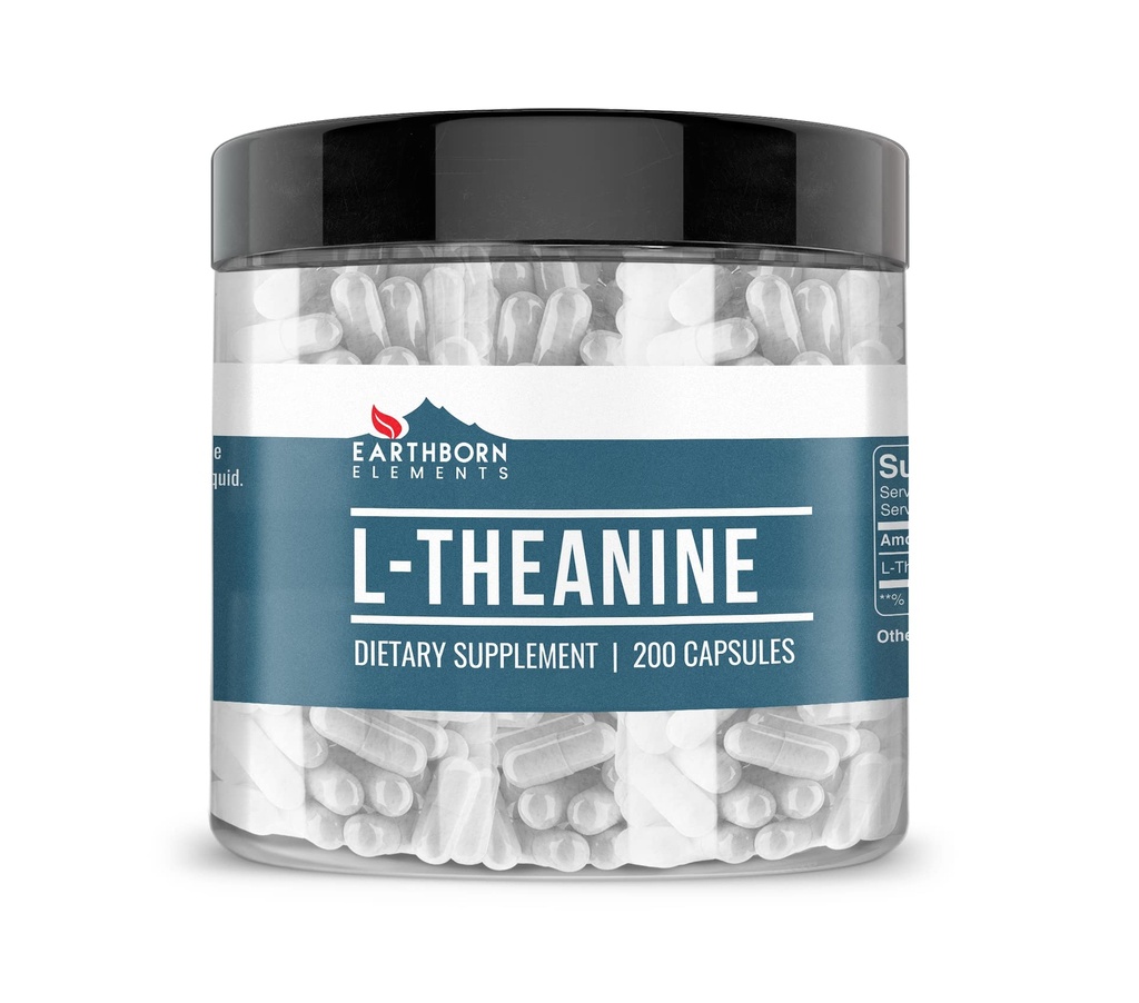 Γήινα Στοιχεία L- Theanine 200 Κάψουλες, Καθαρά & Αδιάλυτα, Χωρίς Πρόσθετα