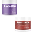 Amla Toz & Green Tea Superfood Supplement, Antioksi Support, Elderberries (90 hizmet) & Hibiscus (30 hizmet), Organik, Vegan