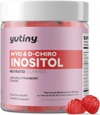 Myo-Inositol & D-Chiro Inositol Gummies, B6 B12 & Folate for Women, Vegan, Sugar Free, Strawberry Flavor, 60 Count Count Count