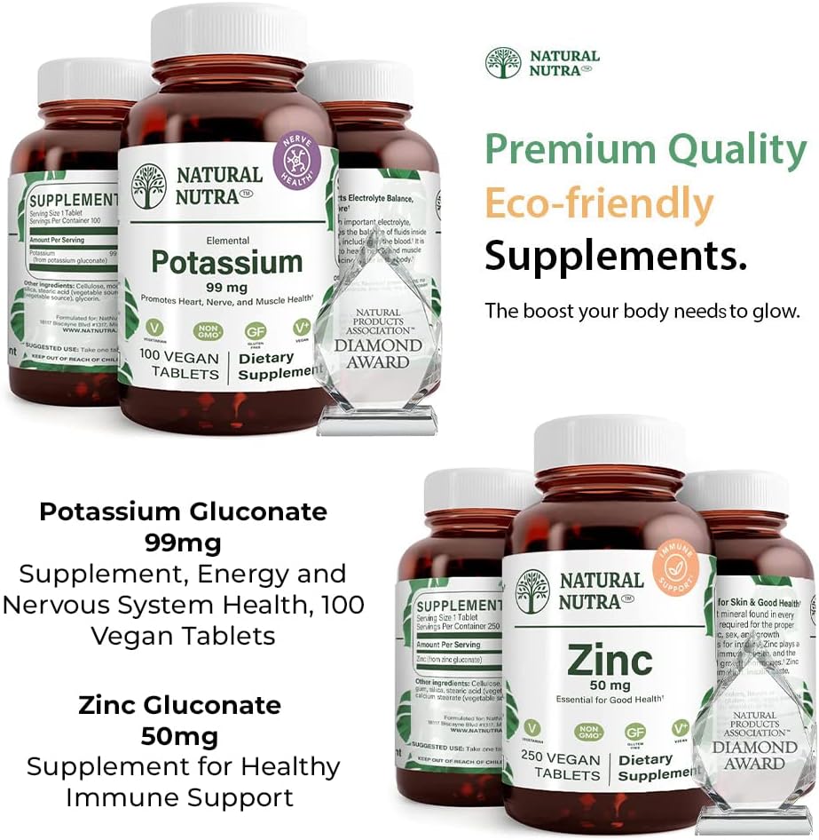 Doğal Nutra P properties Gluconate 99 mg ve çinko Gluconate 50 mg Supplements Immunity ve Energy Level, Gluten Free, Essential for Good Health.