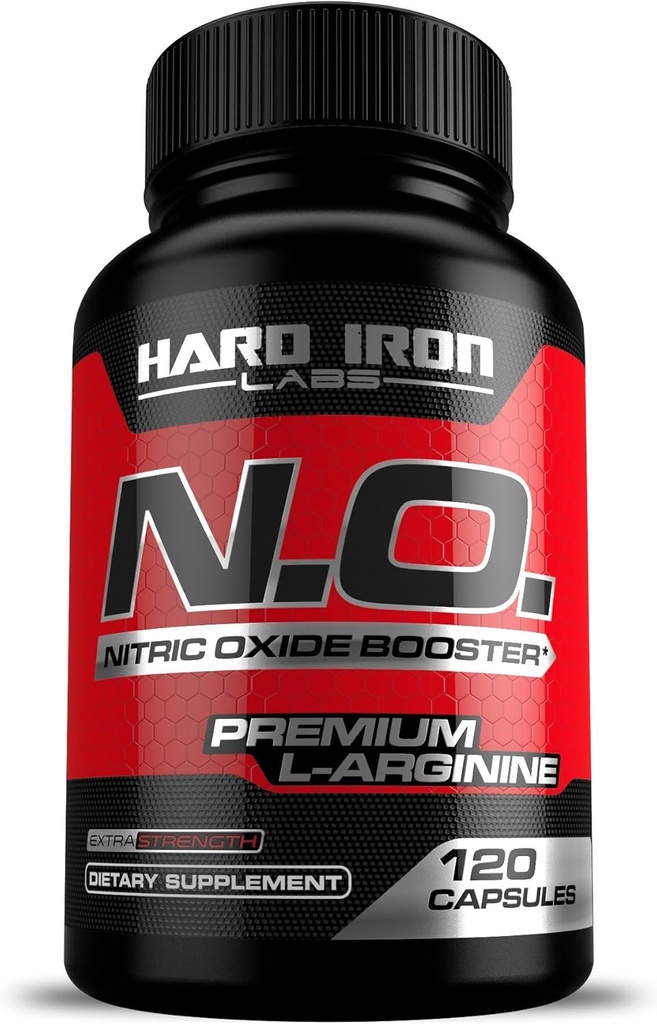 N.O. Nitric Oxide Booster με L-αργινίνη, L-Citrulline, Beta Alanine, AAKG - Non-GMO, Gluten-free, Vegan - Pre-Educate Supplement for Muscle Growth, Stamina, Energy, Pumps, Vascularity - 120 Caps