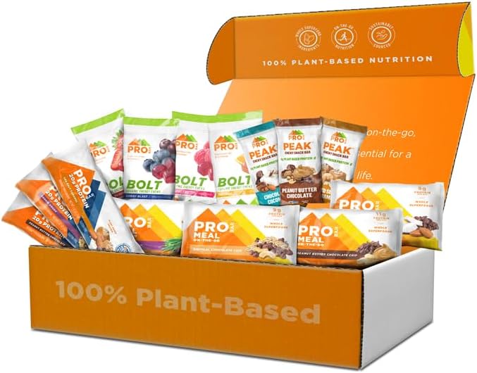 PROBAR – Plant-Based Start Pack - Gluten-Free, Non-GMO, Sağlıklı, Yüksek Protein Snacks - Doğal Enerji Yürüyüş, Bisiklet, Camping, Snowboarding, Skiing Count (14)