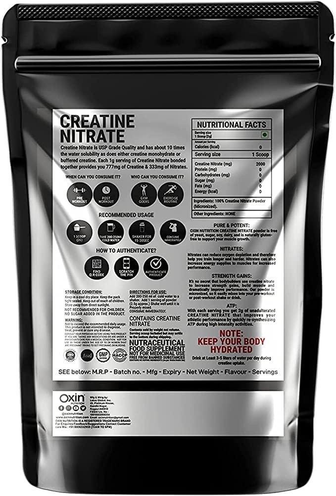 Flacon Creatine Nitrate πριν από την προπόνηση συμπλήρωμα σκόνη 50 γραμμάρια, 1.7637 Ουγγιά