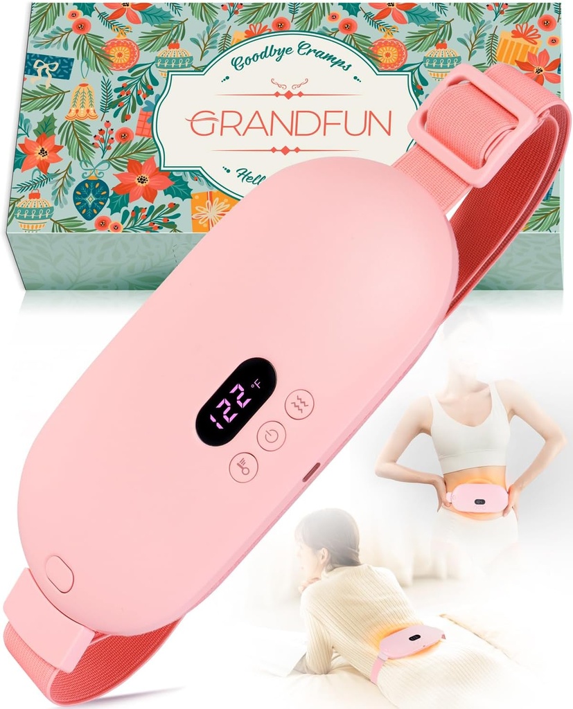 Stocking Stuffers for Women Portable Heating Pad for Period Cramps Cordless Electric Menstrual Heating Pad for Cramp Relief Travel Idea Christmas Gifts for Women Her Mom Teens Girls Mother