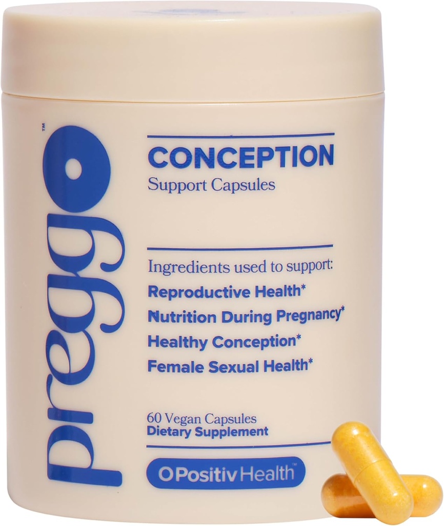 O Positiv Preggo Conception Support Capsules for Women - OBGYN-Formated Prenatal Vitamins with Klinikly-Studied Materialss - CoQ10, N-Acetyl Cystein - Kadın Cinsel Sağlık, 60 Ct (Polonya)