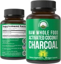 Peak Performance aktif Charcoal Vegan Capsules from Wild Harvested Coconut Shells. Detox için en iyi Güvenli Charcoal Pills Supplement, Gas Relief, Bloating. for Men and Women 90 All Natural Tablets