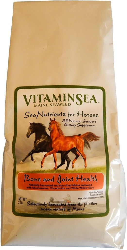VITAMINSEA At Kelp kuru Seaweed Supplement | All Natural Diyetary Nutrients for Horses | Kelp Flakes with Glucosamine, Chondroitin, White Willow Bark for Bone and Joint Health | 10 LB