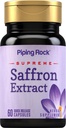 Piping Rock Saffron Supplement | 60 Capsules | Herbal Extract for Women and Men | Crocus Sativus | Non-GMO, Gluten Free