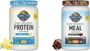 Κήπος της Ζωής Βιολογική Vegan Vanilla Protein Powder 22g & Digestive Ένζυμα για Εύκολη Πέψη – Μη-ΓΤΟ & Ακατέργαστη οργανική αντικατάσταση γεύματος Shakes - Chocolate Plant Based Vegan Protein Powder