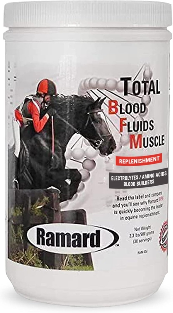 Ramard Muscle Builder & Blood Replenishment for Race Horses - Equine Electrolytes, Blood Builder, Muscle Up, Probiyotiks - High-Performance Toz Supplements - 2.3 lbs Jar (Size: 2.3 lbs)