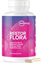 Microbiome Labs Restorflora Probiotics for Digestive Health - Συμπληρώματα υγείας με διπλή δράση Probiotics για γυναίκες, άνδρες & παιδιά 5+ - Υποστήριξη Bowel Κανονικότητα & Ανοσολογική λειτουργία (60 κάψουλες)