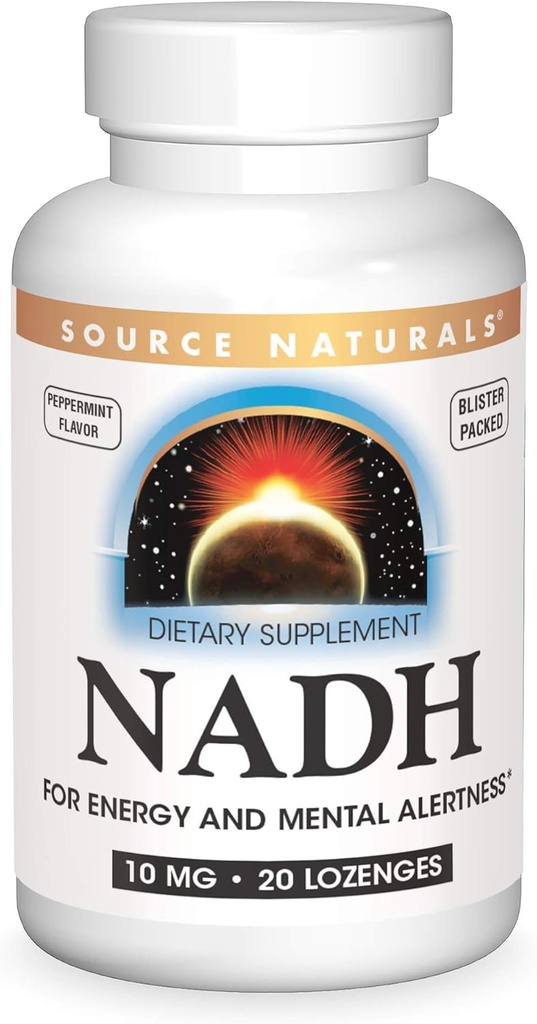 Kaynak Naturals NADH 10 mg, Enerji ve Zihinsel Uyarılık - 20 Lozenges