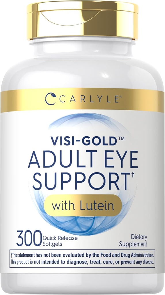 Carlyle Yetişkin Eye Support | 300 Capsules | Lutein ve Zeaxanthin | Non-GMO ve Gluten Free Supplement